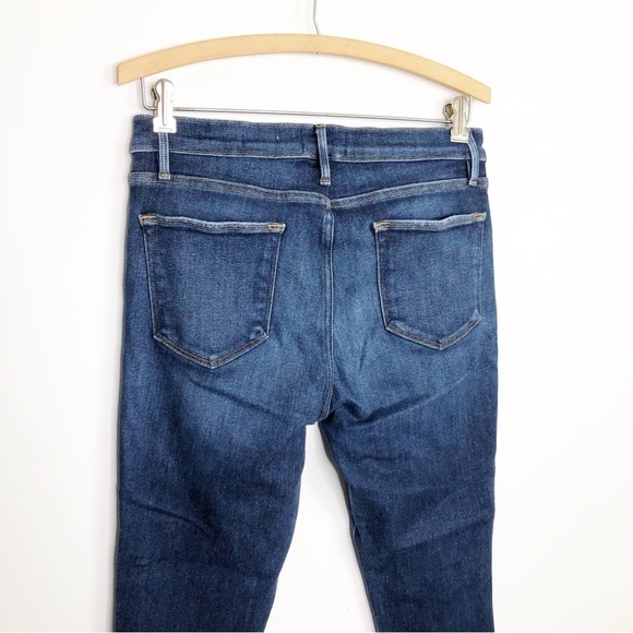 Frame Samir’s Le high skinny crop dark wash jeans - Picture 3 of 11